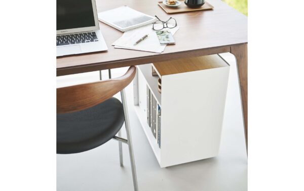 1912767_2 - Mediatech Yamazaki Aufbewahrungswagen TOWER Stahl/MDF, Weiss