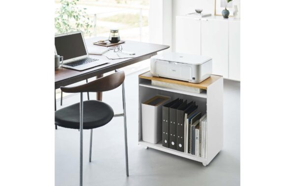 1912767_5 - Mediatech Yamazaki Aufbewahrungswagen TOWER Stahl/MDF, Weiss