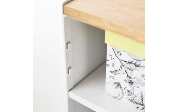 1912767_6 - Mediatech Yamazaki Aufbewahrungswagen TOWER Stahl/MDF, Weiss