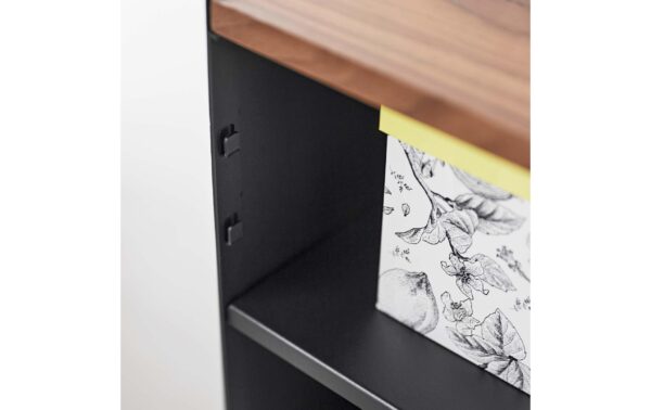 1912768_6 - Mediatech Yamazaki Aufbewahrungswagen TOWER Stahl/MDF, Schwarz