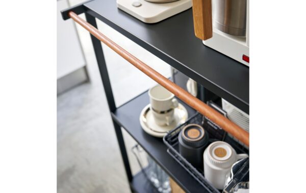 Yamazaki Lagerregal Tower Stahl/MDF, B 60 x T 46.5 x H 90 cm, Schw.