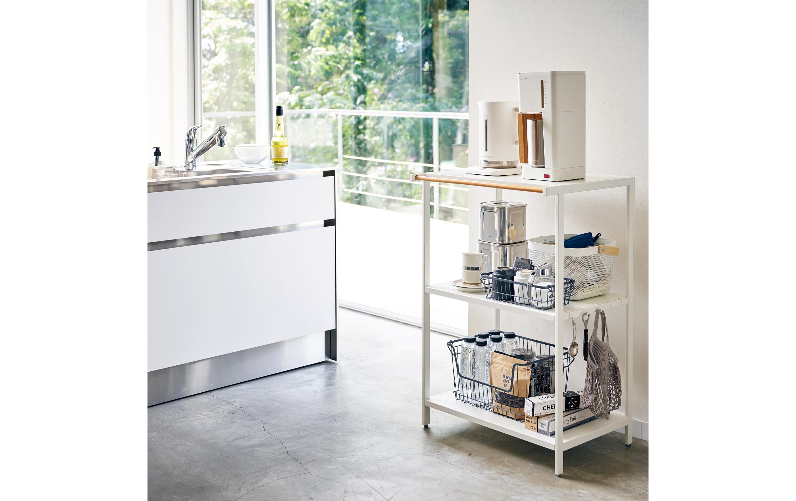 1912776_1 - Mediatech Yamazaki Lagerregal Tower Stahl/MDF, B 60 x T 46.5 x H 90 cm, Weiss