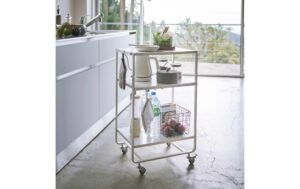 Yamazaki Rollwagen TOWER Stahl, B 38 x T 49 x H 81,5 cm, Weiss