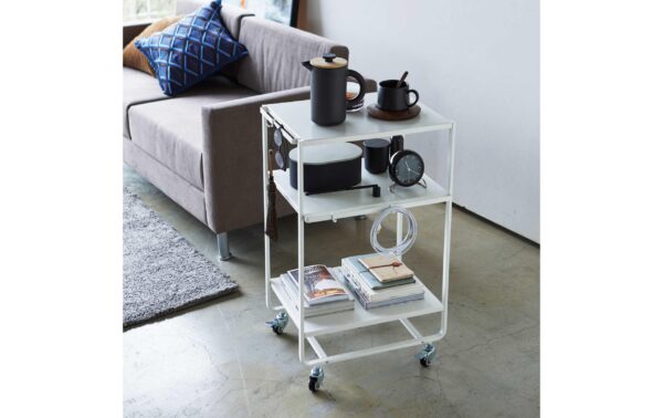 Yamazaki Rollwagen TOWER Stahl, B 38 x T 49 x H 81,5 cm, Weiss