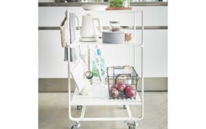 Yamazaki Rollwagen TOWER Stahl, B 38 x T 49 x H 81,5 cm, Weiss