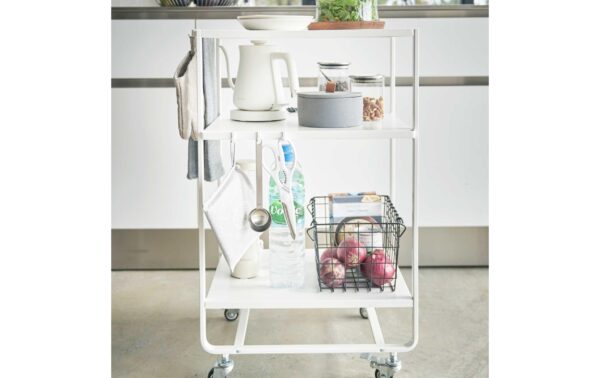 Yamazaki Rollwagen TOWER Stahl, B 38 x T 49 x H 81,5 cm, Weiss