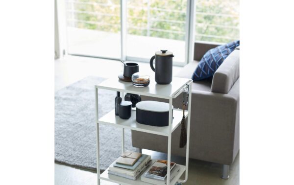 Yamazaki Rollwagen TOWER Stahl, B 38 x T 49 x H 81,5 cm, Weiss