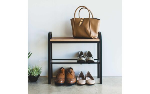 1912798_2 - Mediatech Yamazaki Schuhregal TOWER Stahl/MDF, B 48 x T 19 x H 46 cm, Schwarz