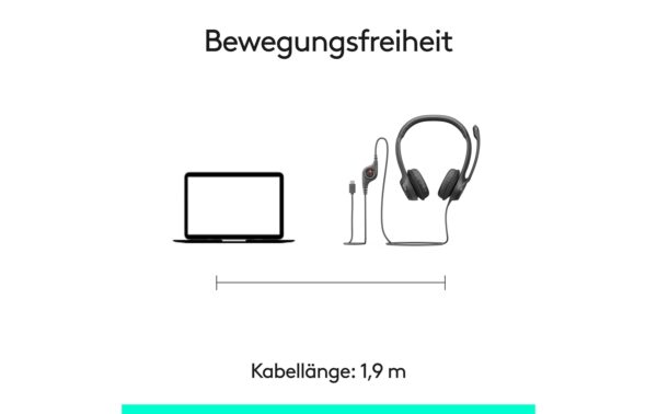 1913515_8 - Mediatech Logitech H390 USB-C Computer Headset Mikrofon, USB-C