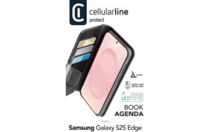 1915003_1 - Mediatech Cellular Book Agenda 2 Case Galaxy S25 Edge, Black