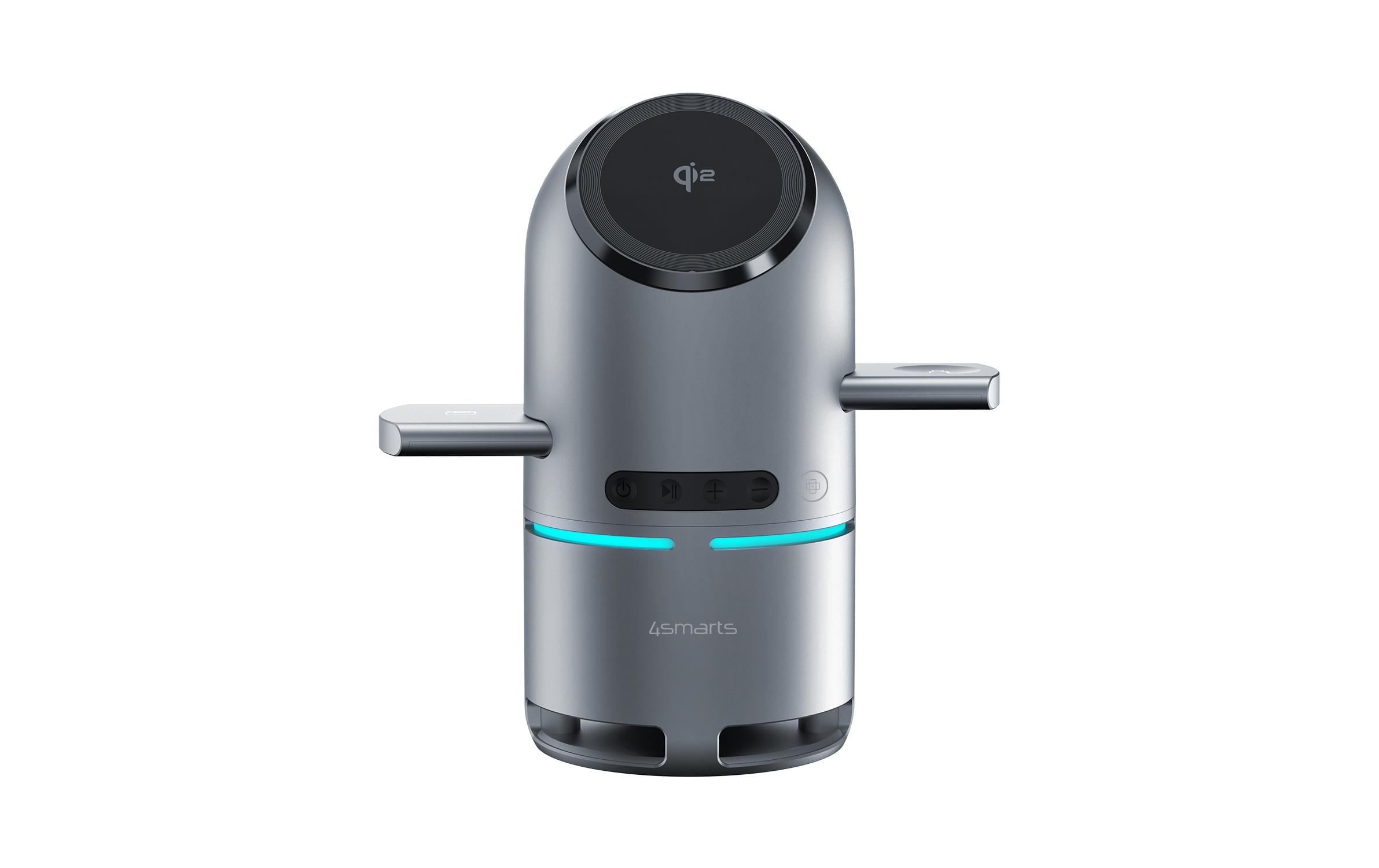 1915726_1 - Mediatech 4smarts 3-in-1 Ladestation ChargeBot Sound Qi2, Spacegrau