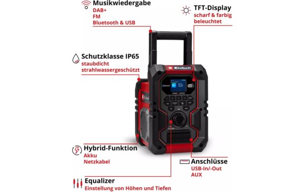 1916225_3 - Mediatech Einhell Akku-Radio TE-CR 18 Li DAB+/FM/BT - Solo
