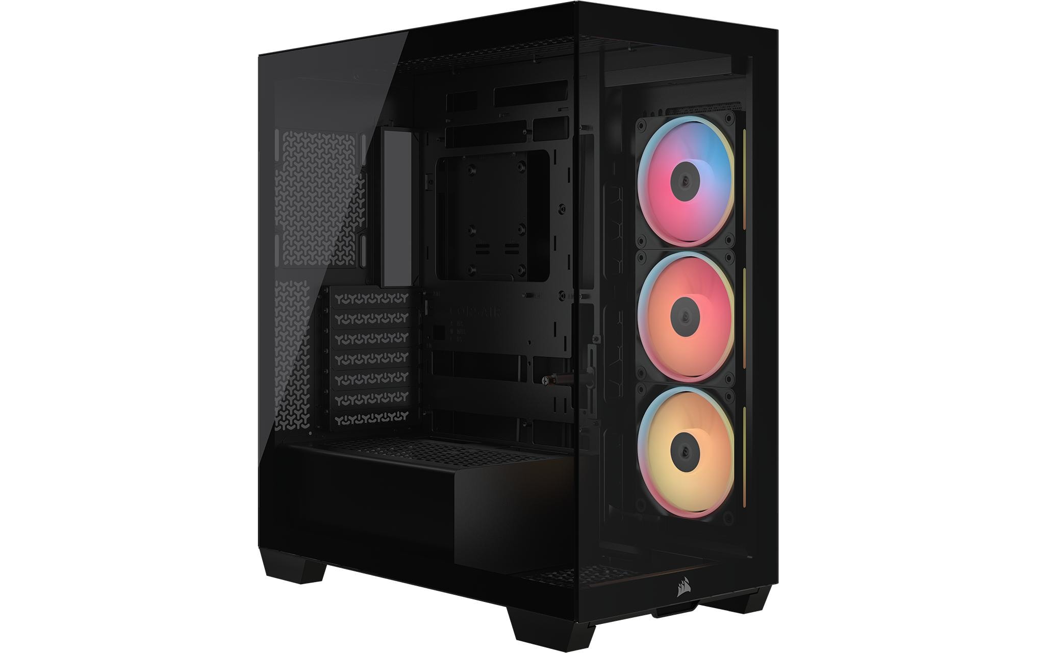 1919208 - Mediatech Corsair Midi Tower 3500X LXR LINK TG Schwarz, inkl. 3 vorinstallierte Lüfter kaufen Schweiz | Mediatech.ch