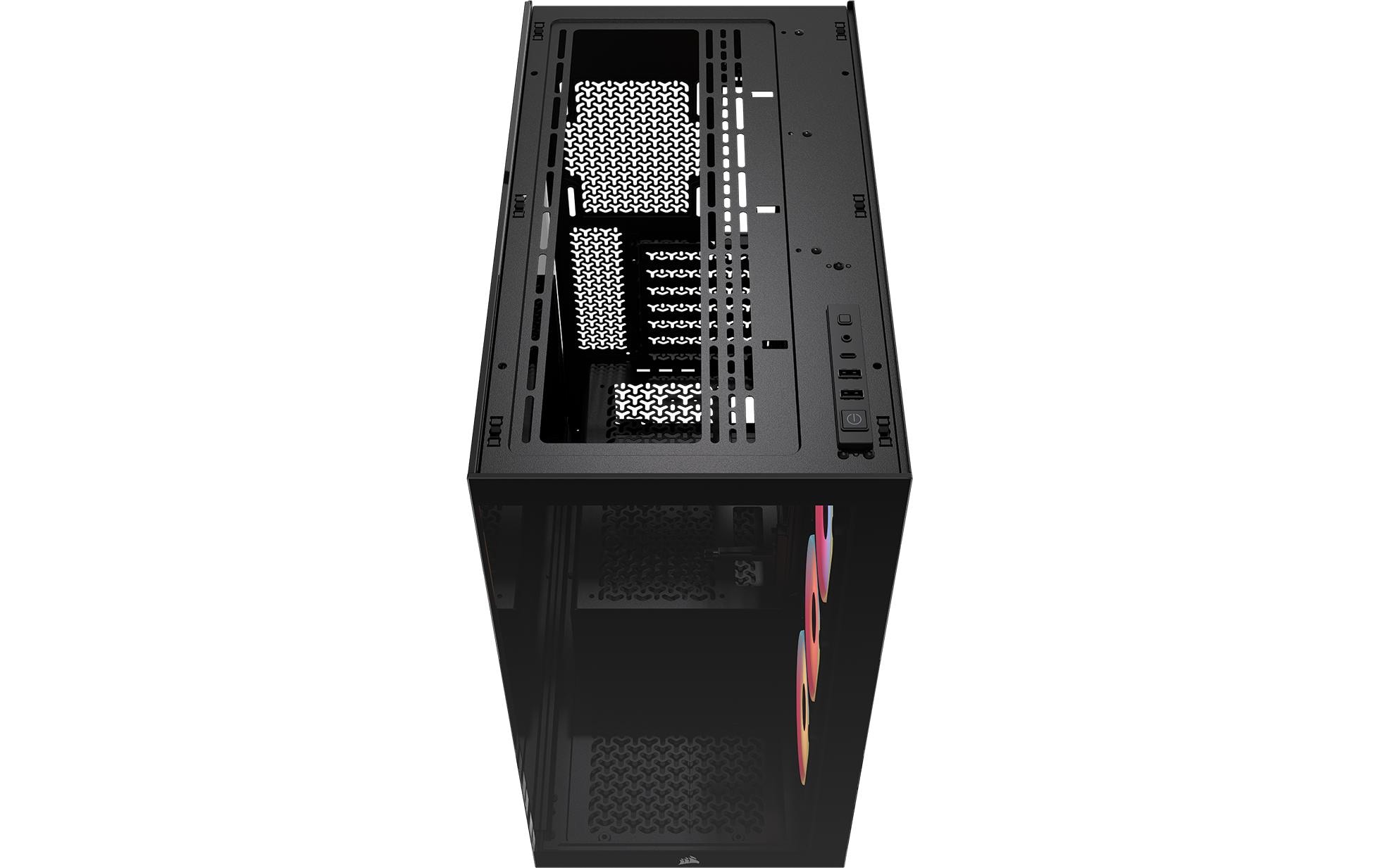 1919208_1 - Mediatech Corsair Midi Tower 3500X LXR LINK TG Schwarz, inkl. 3 vorinstallierte Lüfter