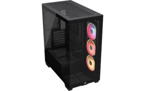 1919208_3 - Mediatech Corsair Midi Tower 3500X LXR LINK TG Schwarz, inkl. 3 vorinstallierte Lüfter