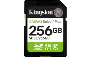 Canvas Select Plus SDXC Card 256GB Gen3 UHS-I U1 V10, lesen 150MB/s, schreiben 85MB/s