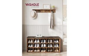 1920959_1 - Mediatech Vasagle Schuhschrank Industrial mit Polster 105x30x48 cm, Spanplatten