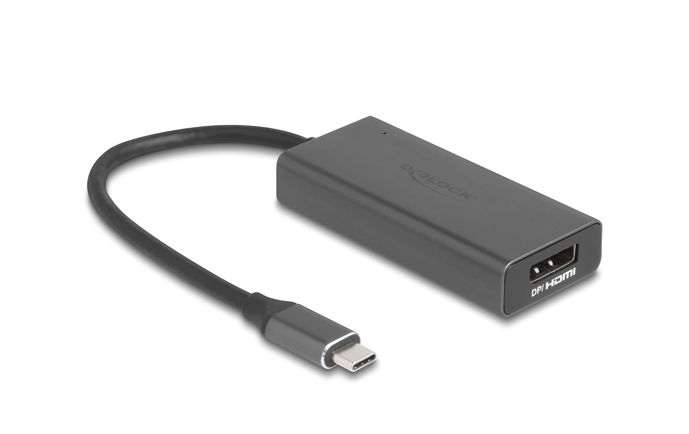1921059 - Mediatech Delock USB-C Adapter zu HDMI/DP 8K, Combo mit HDR Funktion Aluminium kaufen Schweiz | Mediatech.ch
