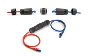1921071 - Mediatech Delock Cat.6A Verbindungsmodul, geschirmt Slim, RJ45 zu RJ45 Buchse, wasserfest, grün kaufen Schweiz | Mediatech.ch