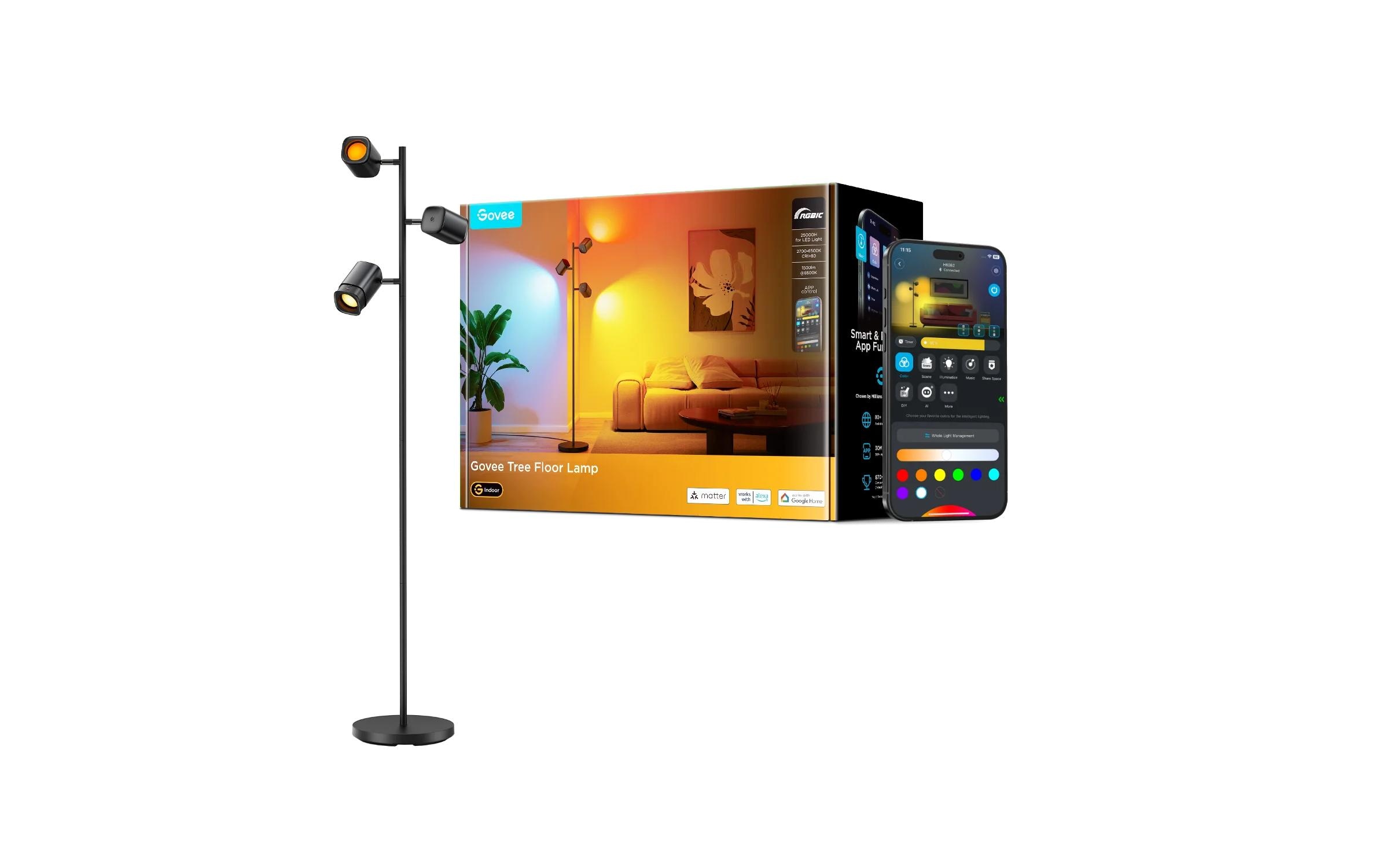 1921357 - Mediatech Govee Stechleuchte Tree RGBWWIC, 1500 lm kaufen Schweiz | Mediatech.ch