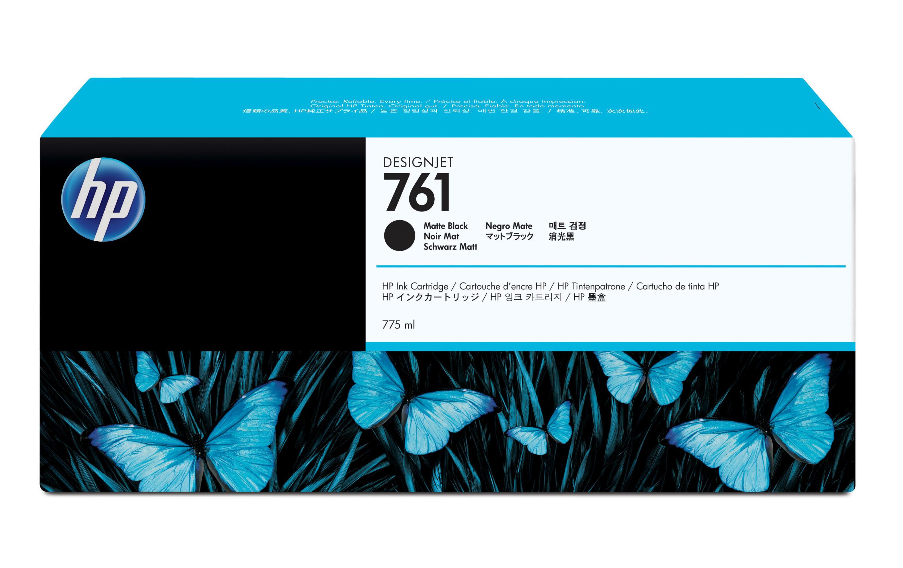 192456 - Mediatech HP Inc. HP Tinte Nr. 761 - Mattschwarz (CM997A) Nr. 761, matt schwarz, 775ml kaufen | Mediatech.ch