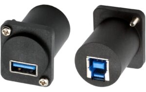 1925583_2 - Mediatech EXSYS EX-49155, D-Typ Adapter USB-A/USB-B USB 3.2 Gen1, Buchse-Buchse