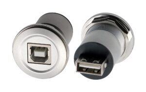 EXSYS EX-49193, Einbau-Adapter USB-B/USB-A USB 2.0, Buchse-Buchse