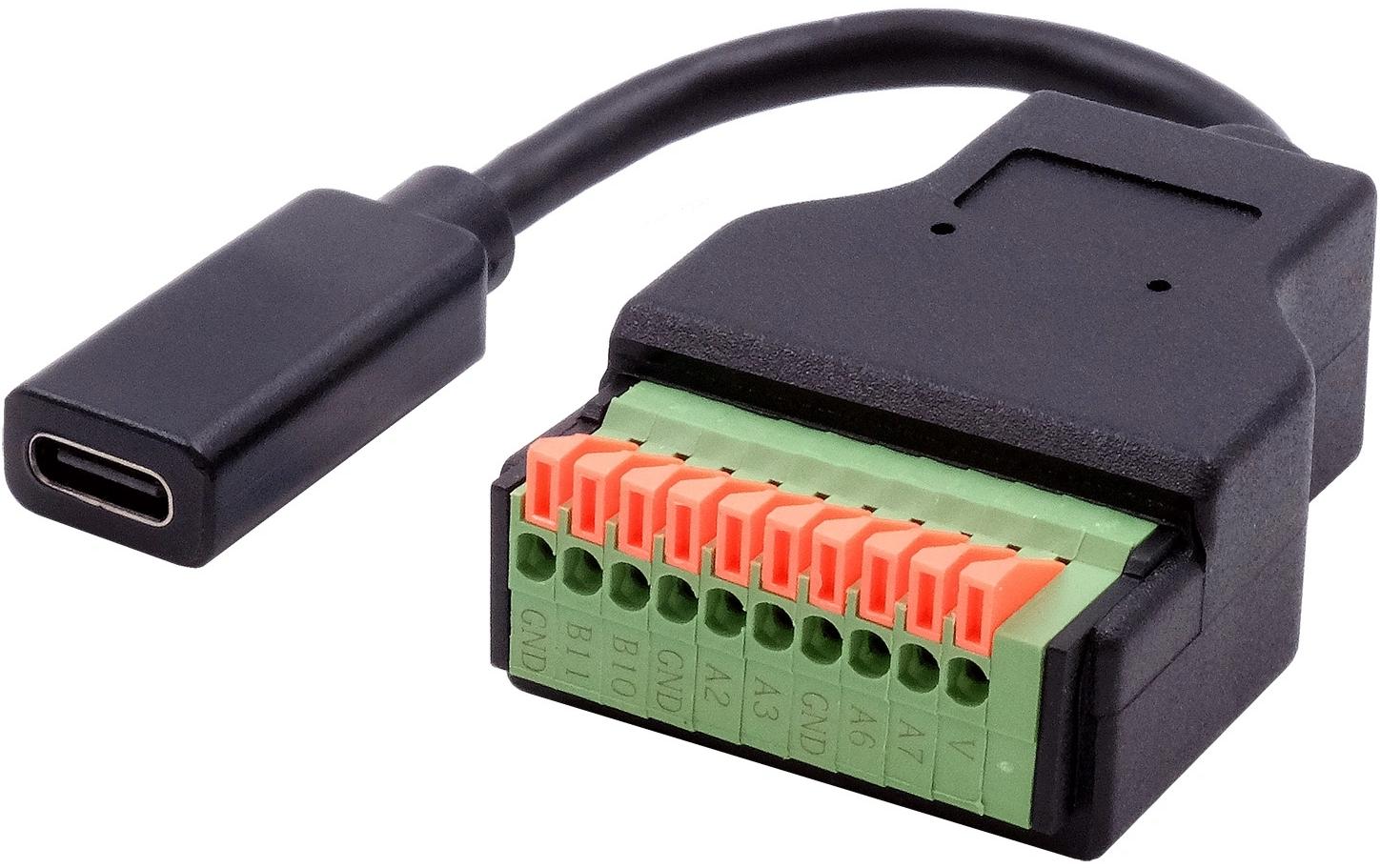 1925597 - Mediatech EXSYS EX-49124, USB-C Terminal Block Adap. USB 2.0, 10-pin Terminal Block kaufen Schweiz | Mediatech.ch