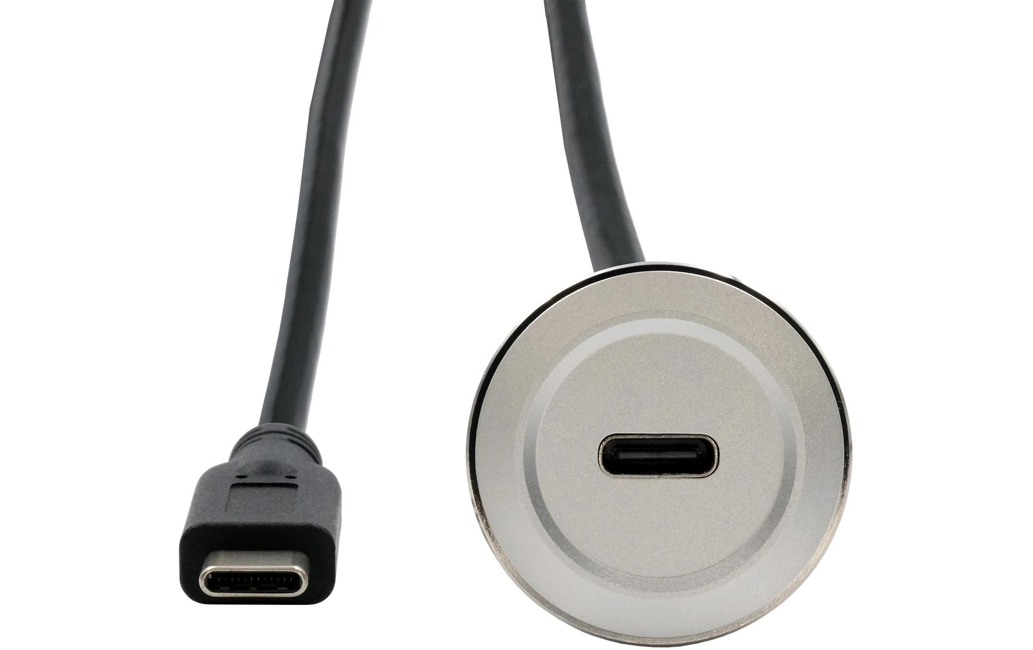 1925610_1 - Mediatech EXSYS EX-49183, Einbau-Adapter USB-C USB 3.2 Gen2, Buchse-Stecker, 30cm