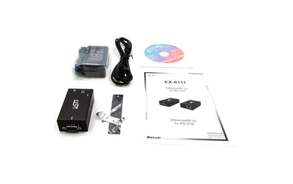 1925799_2 - Mediatech EXSYS EX-6111-2POE, Geräteserver 1x RS232 Serial Device Server, PoE, inkl. Netzteil