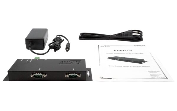 1925804_4 - Mediatech EXSYS EX-6122-2, Server 2xRS232/422/485 Serial Device Server inkl. Netzteil