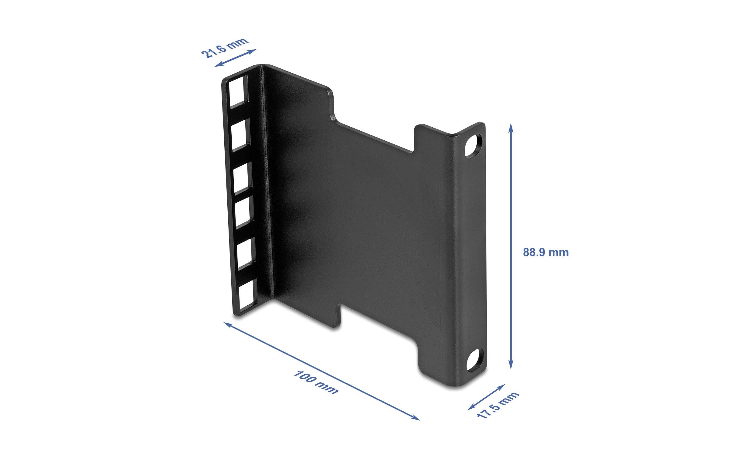 1926633_1 - Mediatech Delock Server Rack Tiefenerweiterung 2HE Verlängerung Montagetief 10cm, schwarz