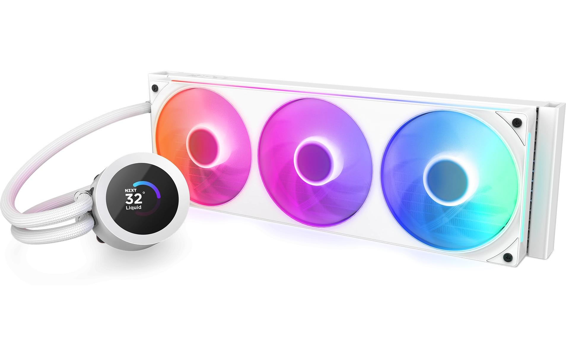 1928290_1 - Mediatech Wasserkühler NZXT Kraken Plus 360 V2 Weiss, AMD und Intel S.