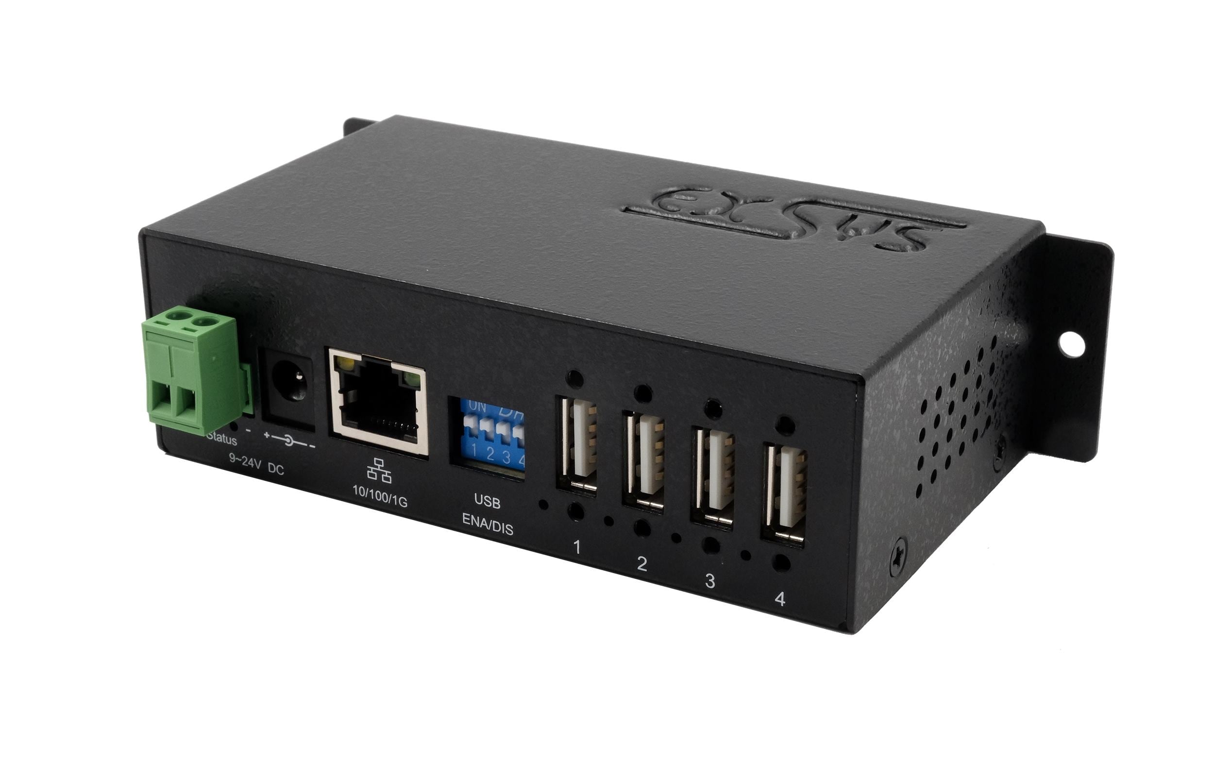 1928376 - Mediatech EXSYS EX-6003HMVS, IP USB2.0 Server 4x USB 2.0, 15KV ESD, Metallgehäuse kaufen Schweiz | Mediatech.ch
