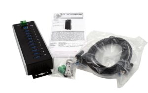 1928380_3 - Mediatech EXSYS EX-1110HMVS-WT, 10xUSB3.2, Metall HUB 15KV ESD Schutz, -40°C bis +85°C