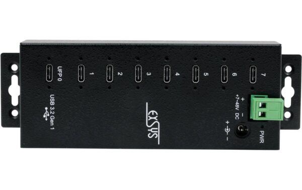 EXSYS EX-1147HMVS, 7-Port USB3.2 HUB, USB-C 15KV ESD Schutz, USB-C Buchsen