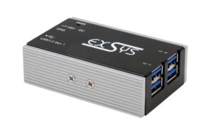1928394_1 - Mediatech EXSYS EX-1181HMS-WT, 4x USB3.2, Metall HUB 15KV ESD Schutz, -40°C bis +85°C