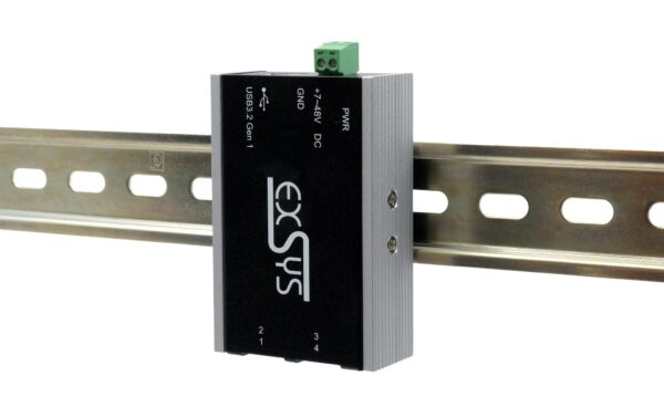 1928394_3 - Mediatech EXSYS EX-1181HMS-WT, 4x USB3.2, Metall HUB 15KV ESD Schutz, -40°C bis +85°C