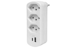 1929707 - Mediatech FURBER.power F.power Mehrfachadapter Flexo 3xT13 USB 3xT13 USB-A USB-C, Max 17W, drehbar, weiss kaufen | Mediatech.ch