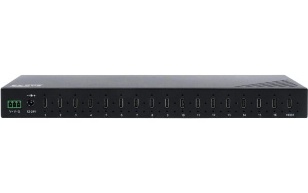 1929990_2 - Mediatech EXSYS EX-12276HMS, 16x USB3.2, Metall HUB 15KV ESD, 16xUSB-C, 120W