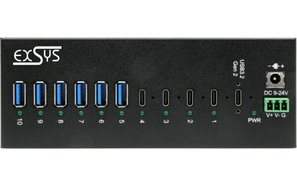1929992_3 - Mediatech EXSYS EX-12280HMS, 10x USB3.2, Metall HUB 15KV ESD, 4xUSB-C, 6xUSB-A