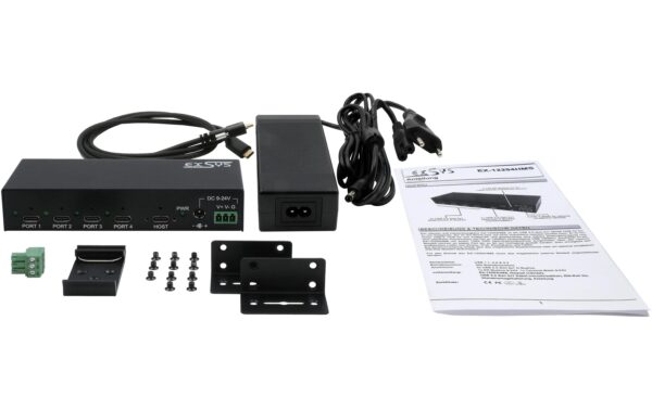 EXSYS EX-12294HMS, 4x USB3.2, Metall HUB 15KV ESD, 4xUSB-C