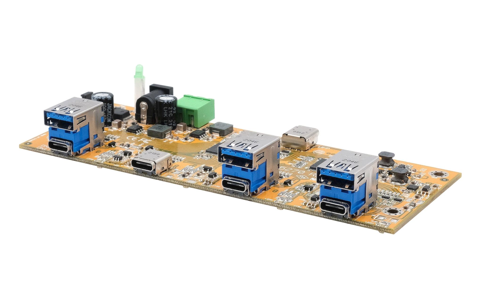 1930000 - Mediatech EXSYS EX-1237HMVS-PL, 7x USB3.2, Platine 15KV ESD, 4xUSB-C, 3xUSB-A, nur Platine kaufen Schweiz | Mediatech.ch