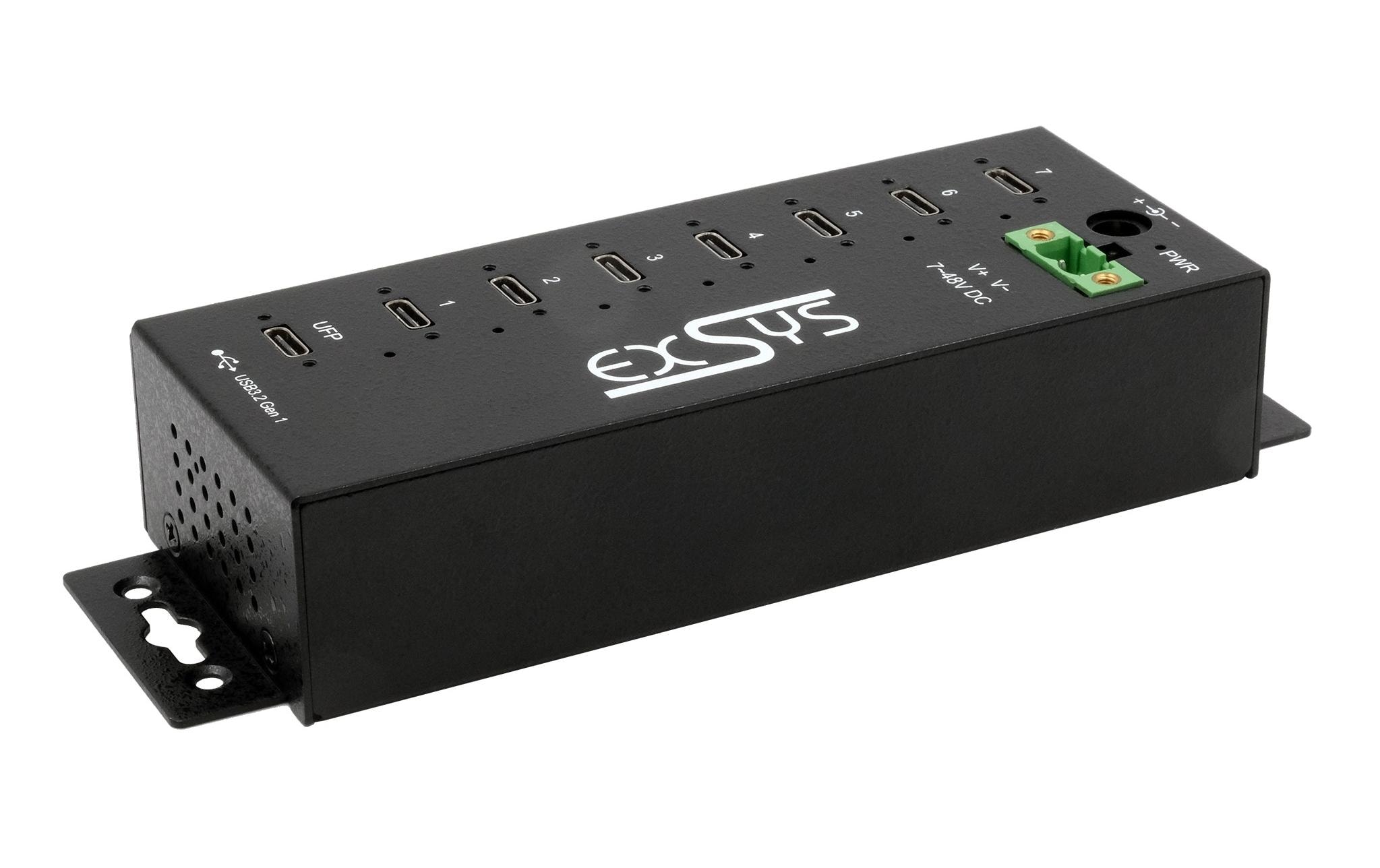 1930005 - Mediatech EXSYS EX-1537HMVS, 7x USB3.2, managed HUB 15KV ESD, 7xUSB-C, Managed USB-Hub kaufen Schweiz | Mediatech.ch