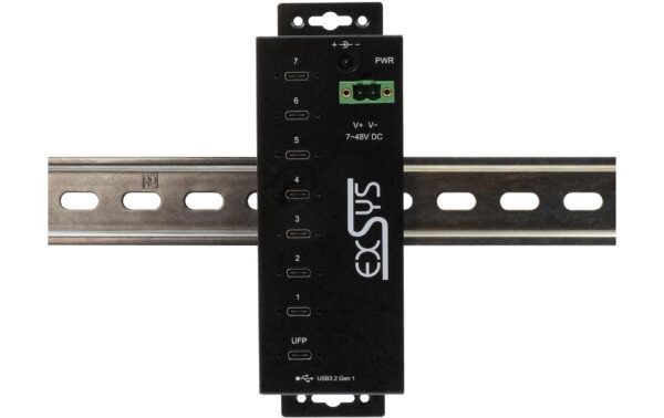 1930005_2 - Mediatech EXSYS EX-1537HMVS, 7x USB3.2, managed HUB 15KV ESD, 7xUSB-C, Managed USB-Hub