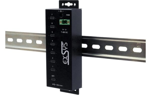 1930005_3 - Mediatech EXSYS EX-1537HMVS, 7x USB3.2, managed HUB 15KV ESD, 7xUSB-C, Managed USB-Hub