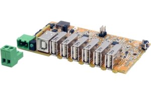EXSYS EX-1596HMVS-PL, 6x USB2.0,nur Platine 15KV ESD, 6xUSB-A, Managed USB-Hub