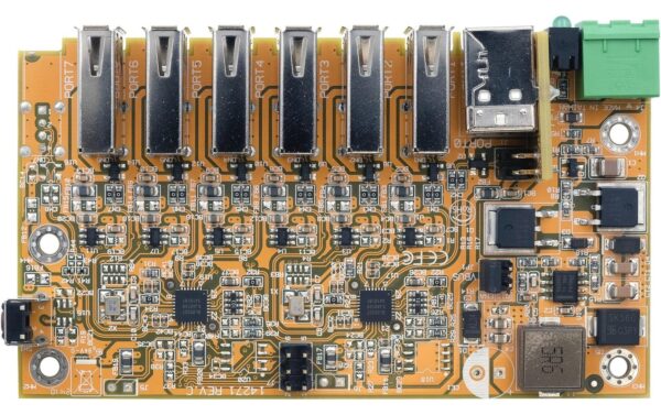 EXSYS EX-1596HMVS-PL, 6x USB2.0,nur Platine 15KV ESD, 6xUSB-A, Managed USB-Hub