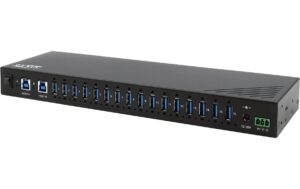 EXSYS EX-11236HMS, 16-Ports USB3.2gen1 HUB Wand und DIN-Rail, 15KV ESD