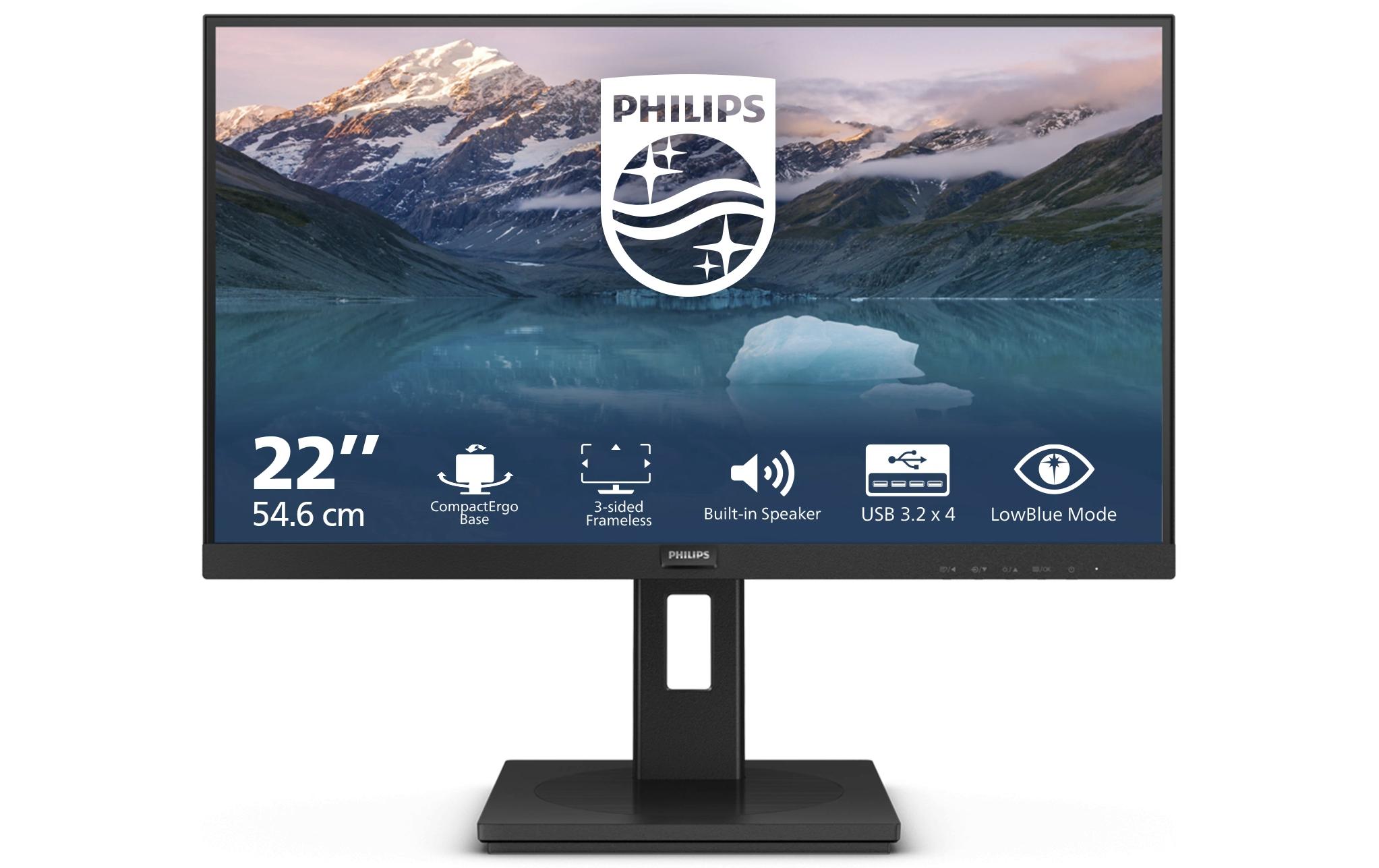 1932800 - Mediatech Philips 22 222S9JML/00, 1920x1080, 75 Hz DP, HDMI, HV, PIvot, Speakers kaufen Schweiz | Mediatech.ch